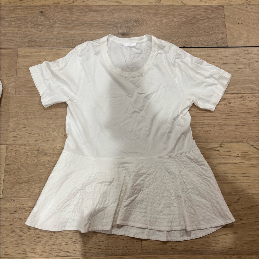 Chloe NWOT White Peplum T-Shirt - Shirt Dress